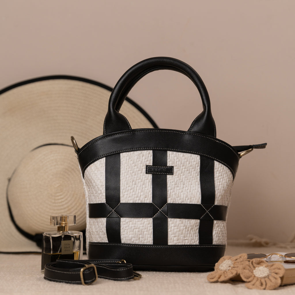 Salt & Pepper Raffia Bag