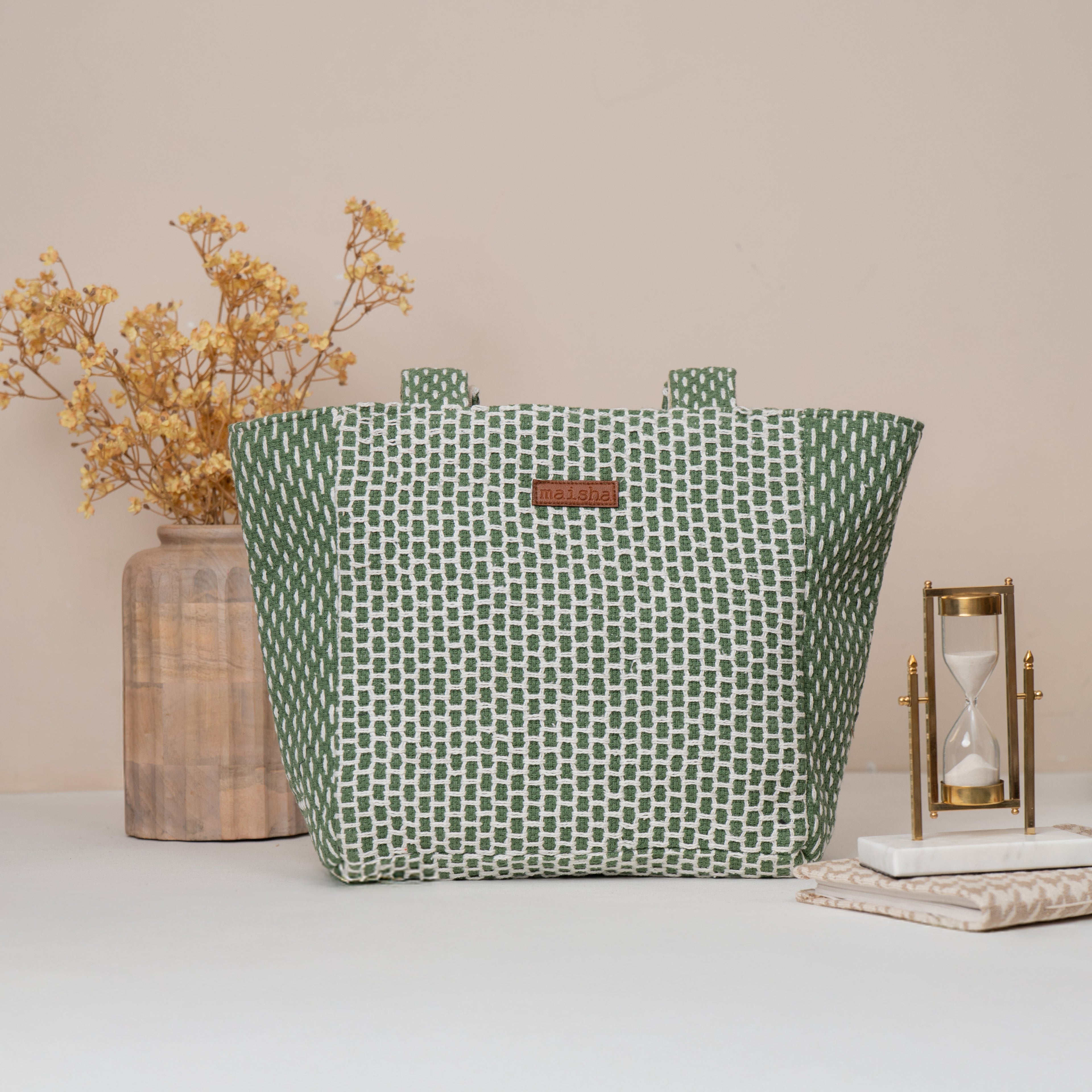 Olive Maze Utility Bag