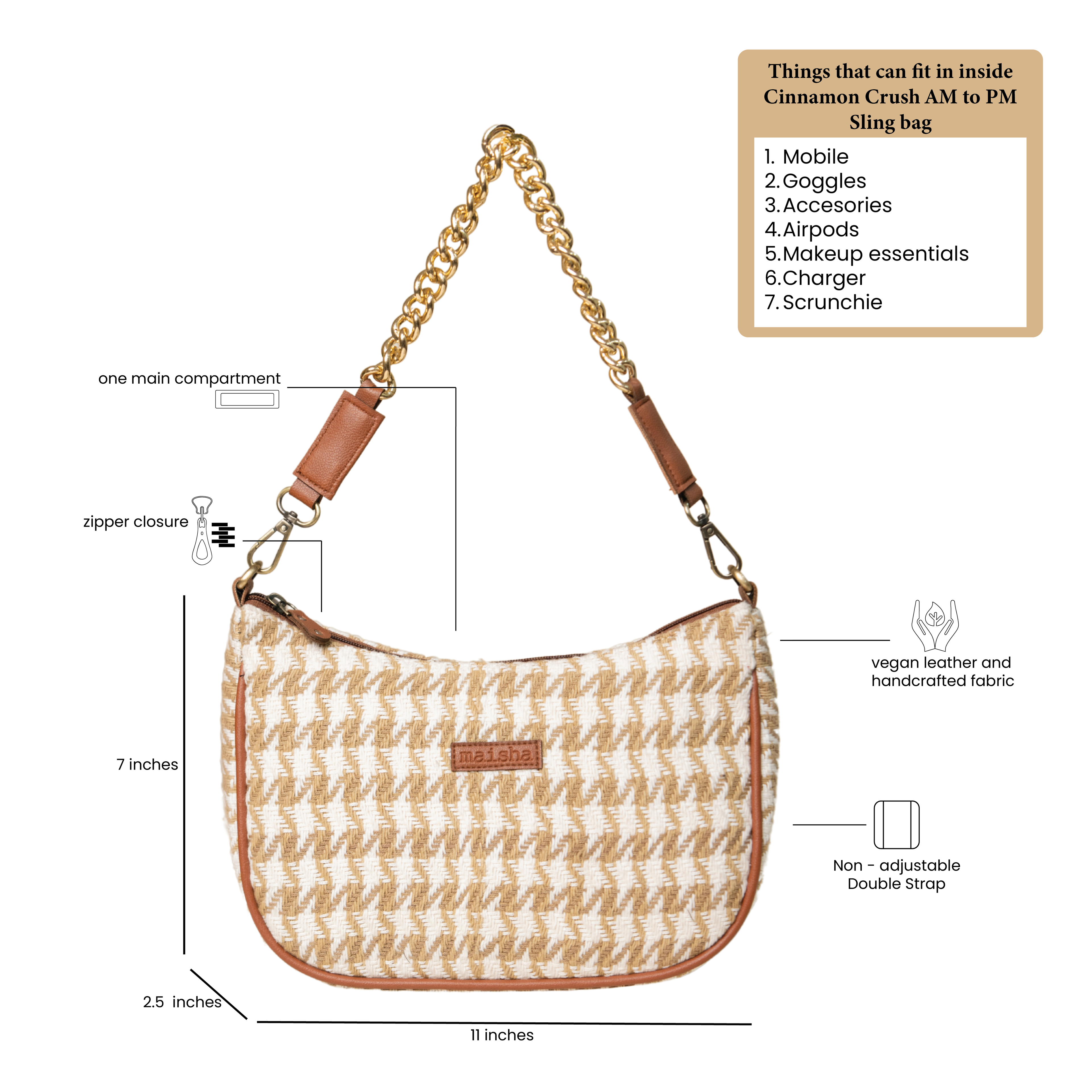 Cinnamon Crush AM to PM Sling Bag