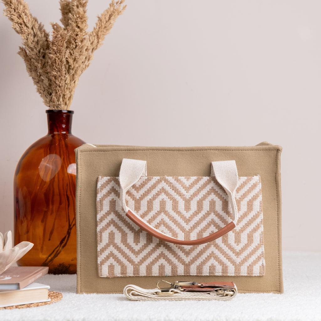 Walnut Weave Canvas Tote Bag