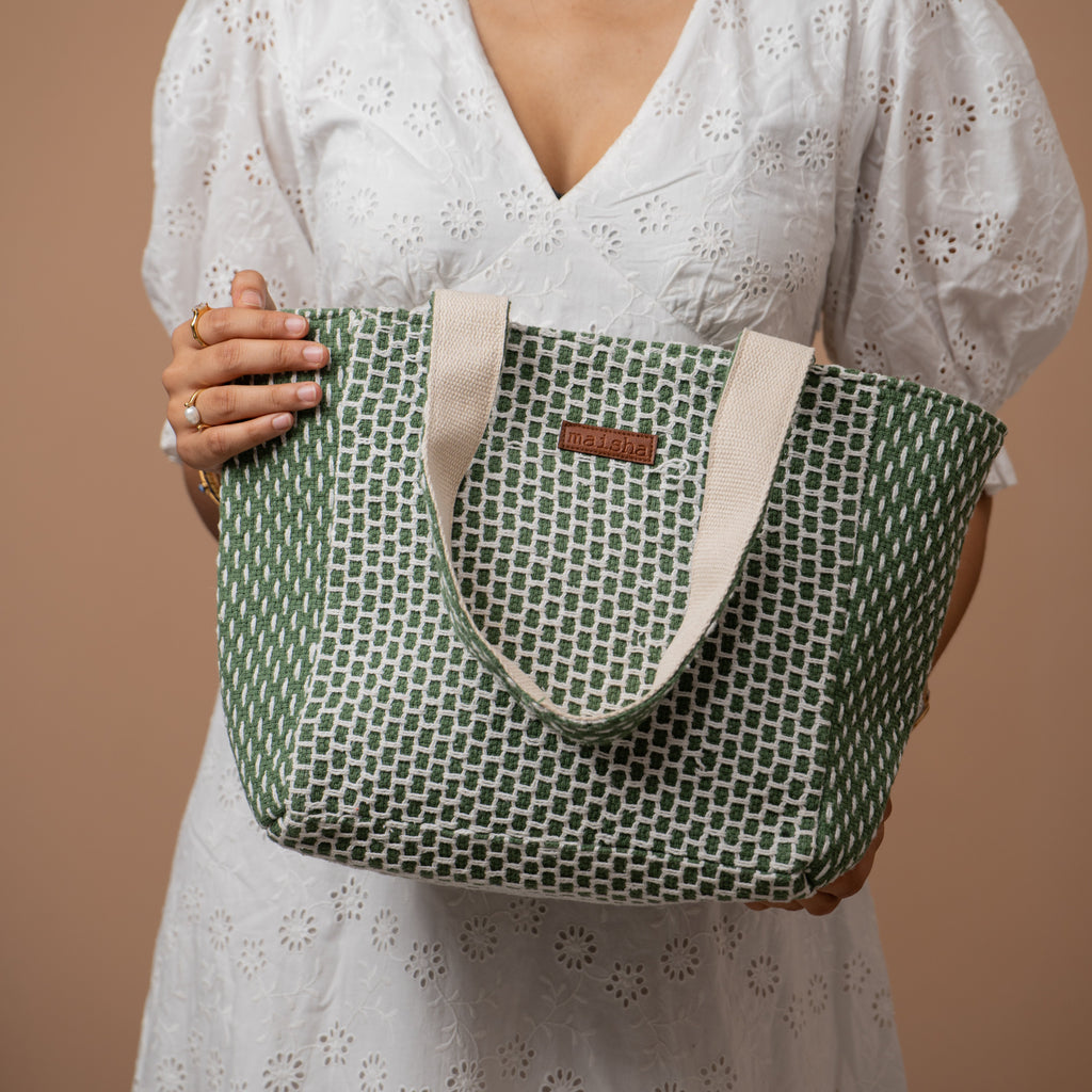 Olive Maze Utility Bag