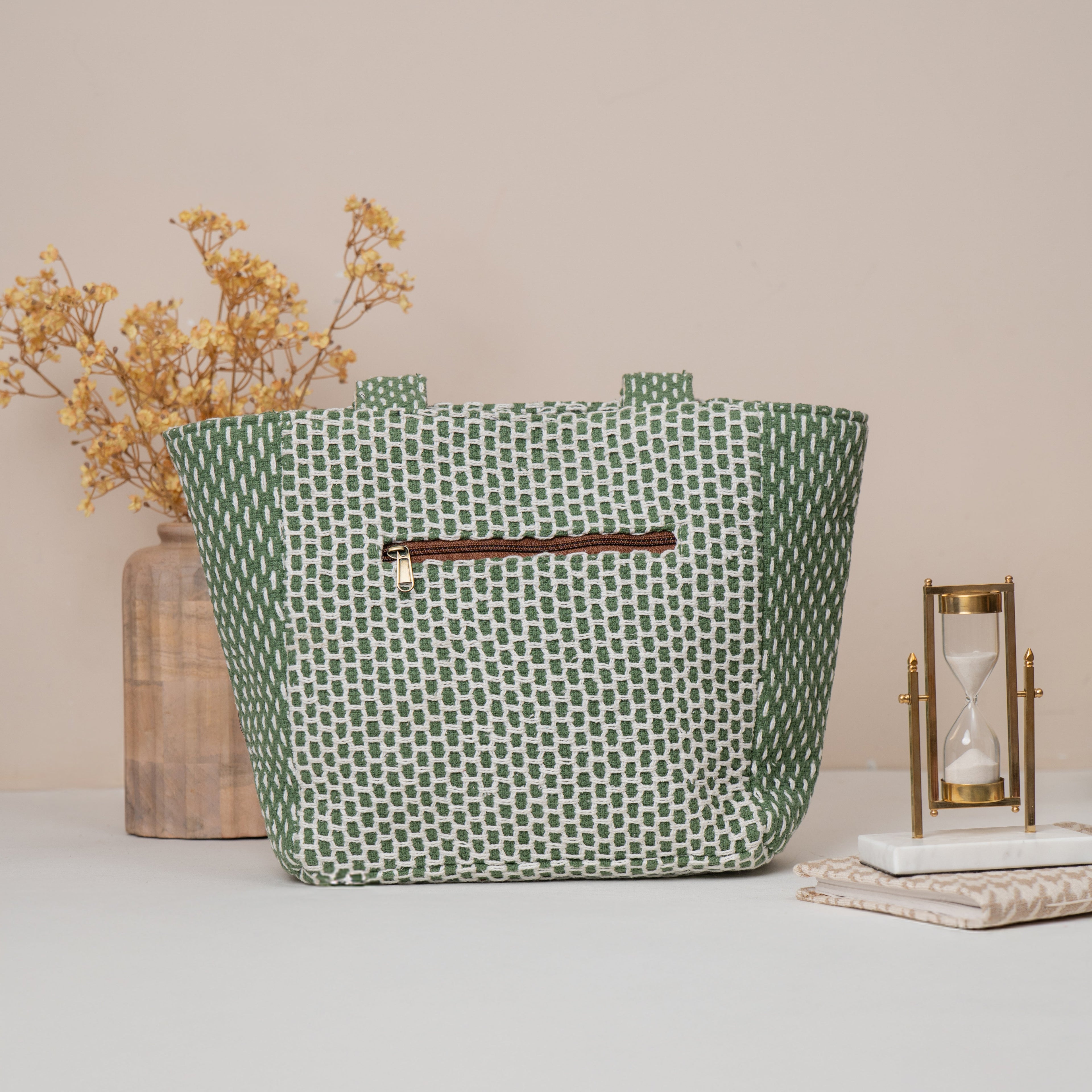 Olive Maze Utility Bag