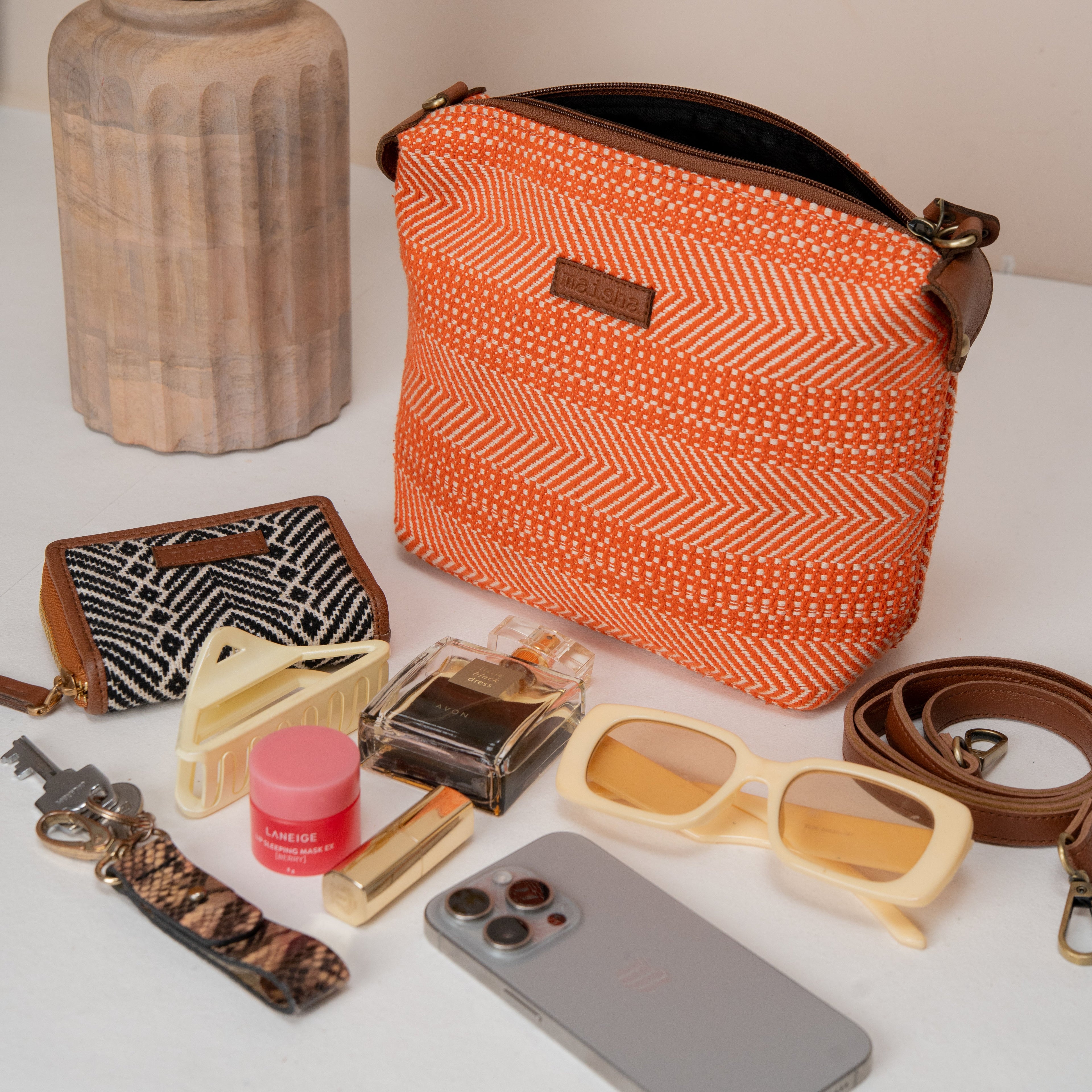 Tangerine Twist Pouch / Sling Bag