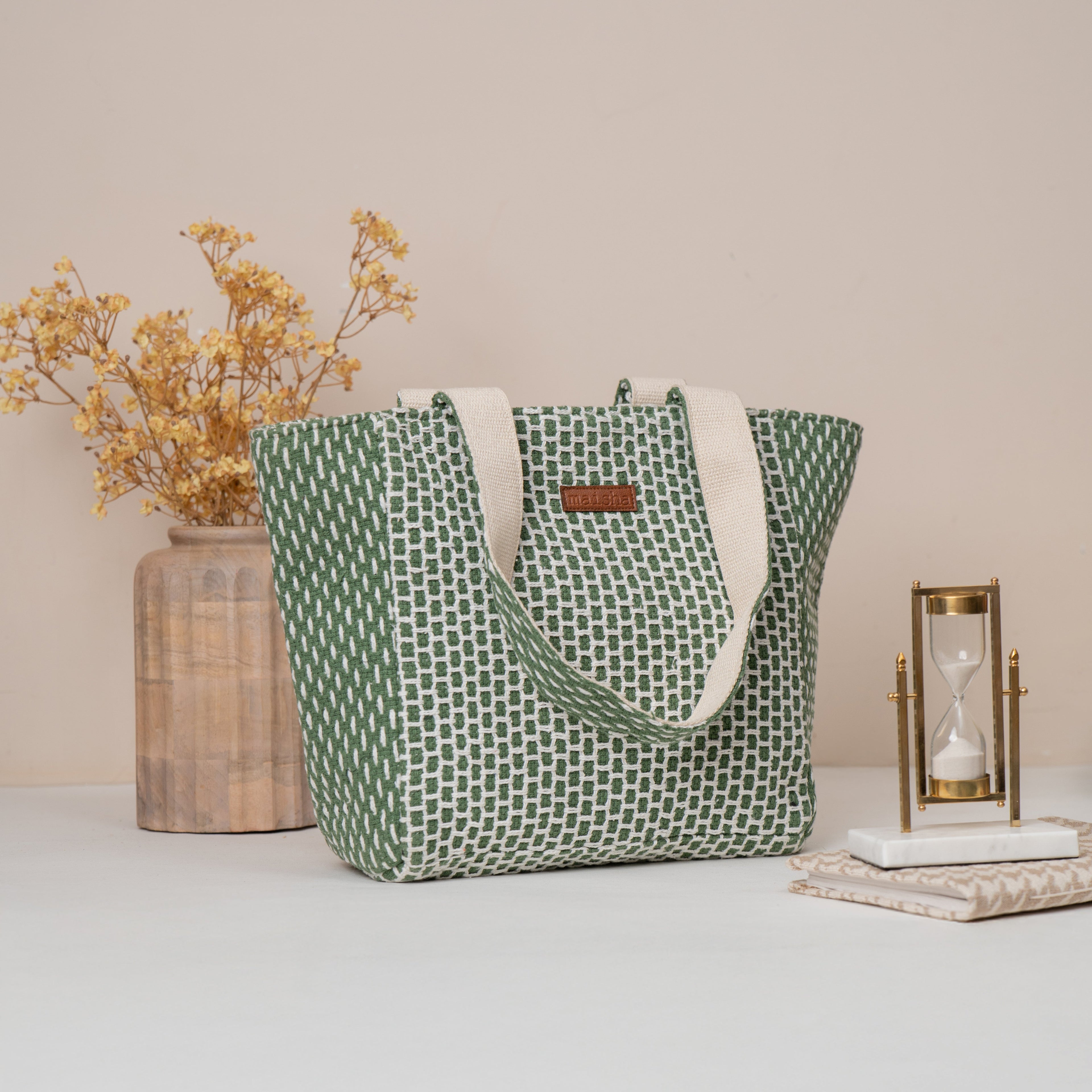 Olive Maze Utility Bag