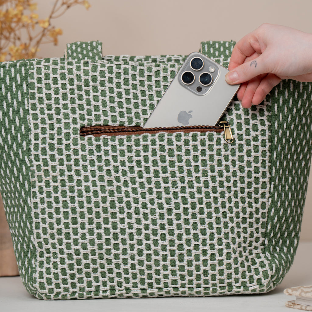 Olive Maze Utility Bag