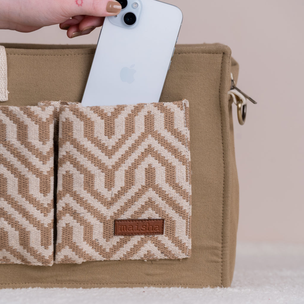 Walnut Weave Canvas Tote Bag